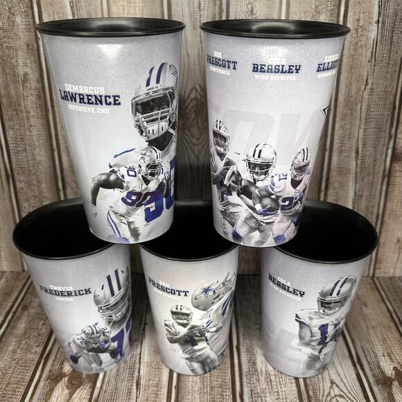 7-11 Dallas Cowboys 2018 Collectors Cups 32 oz Set Of 5 Limited Edition Rare - Picture 1 of 2